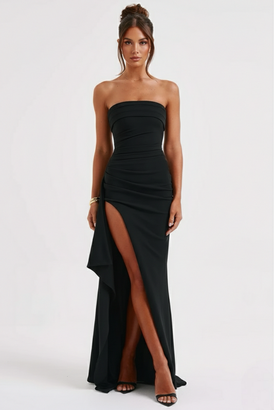 Sofia - Vestido Largo Negro Glamour