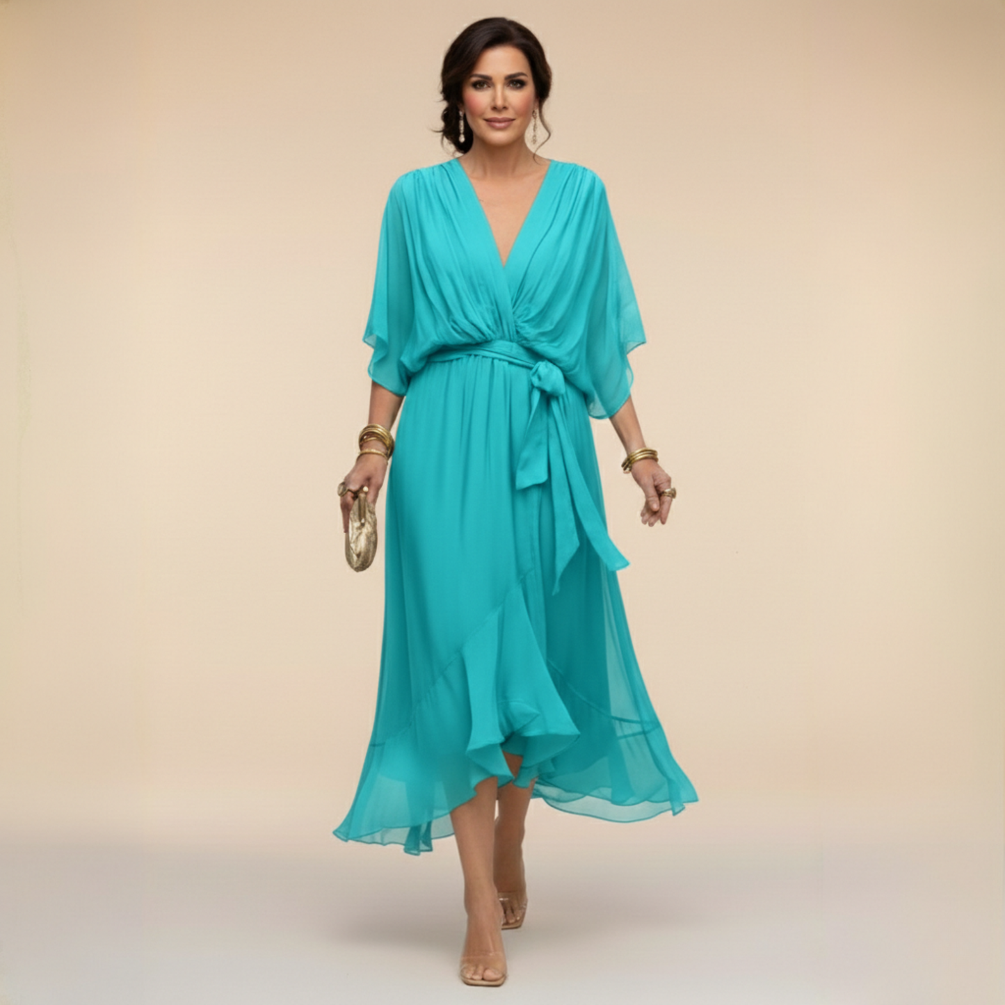 ESTÉFANI – Vestido Midi Fluido