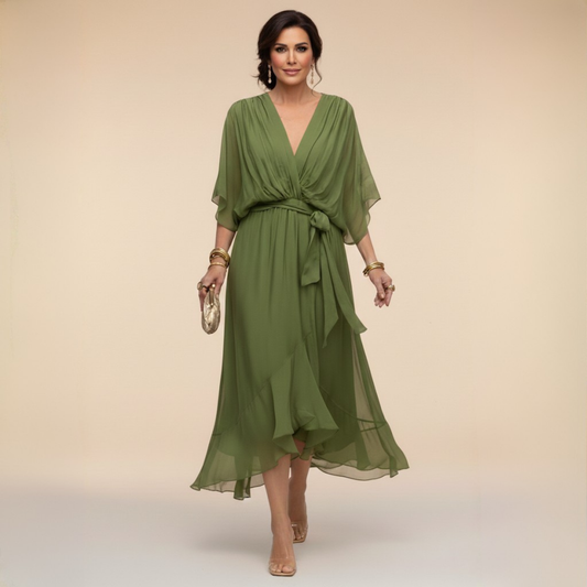 ESTÉFANI – Vestido Midi Fluido