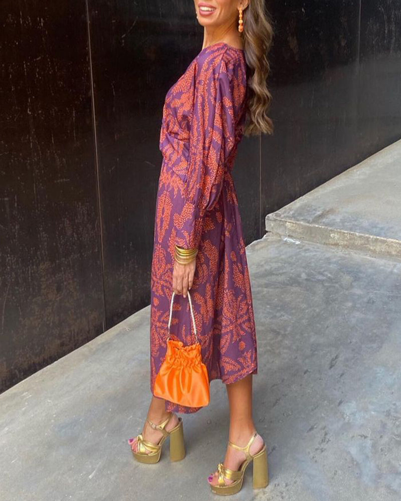 Celeste | Vestido midi con un elegante estampado floral