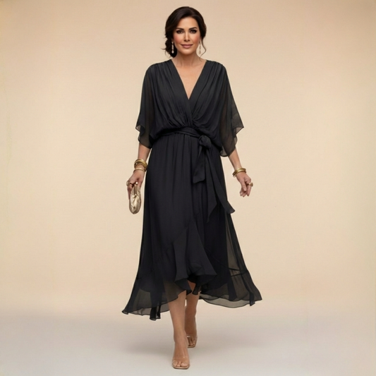 ESTÉFANI – Vestido Midi Fluido