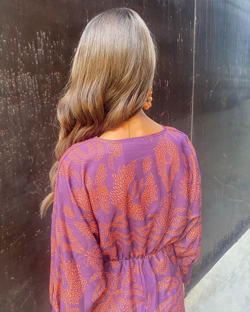 Celeste | Vestido midi con un elegante estampado floral