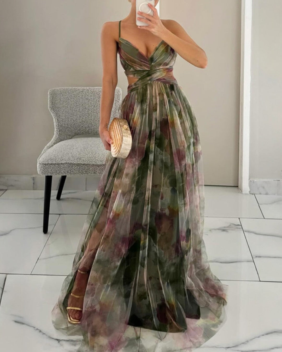 Claudia | Vestido Largo Floral Elegance