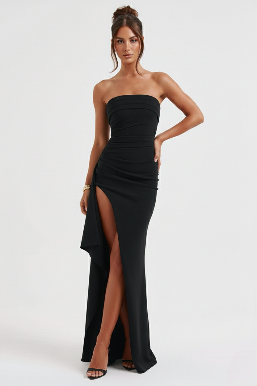 Sofia - Vestido Largo Negro Glamour