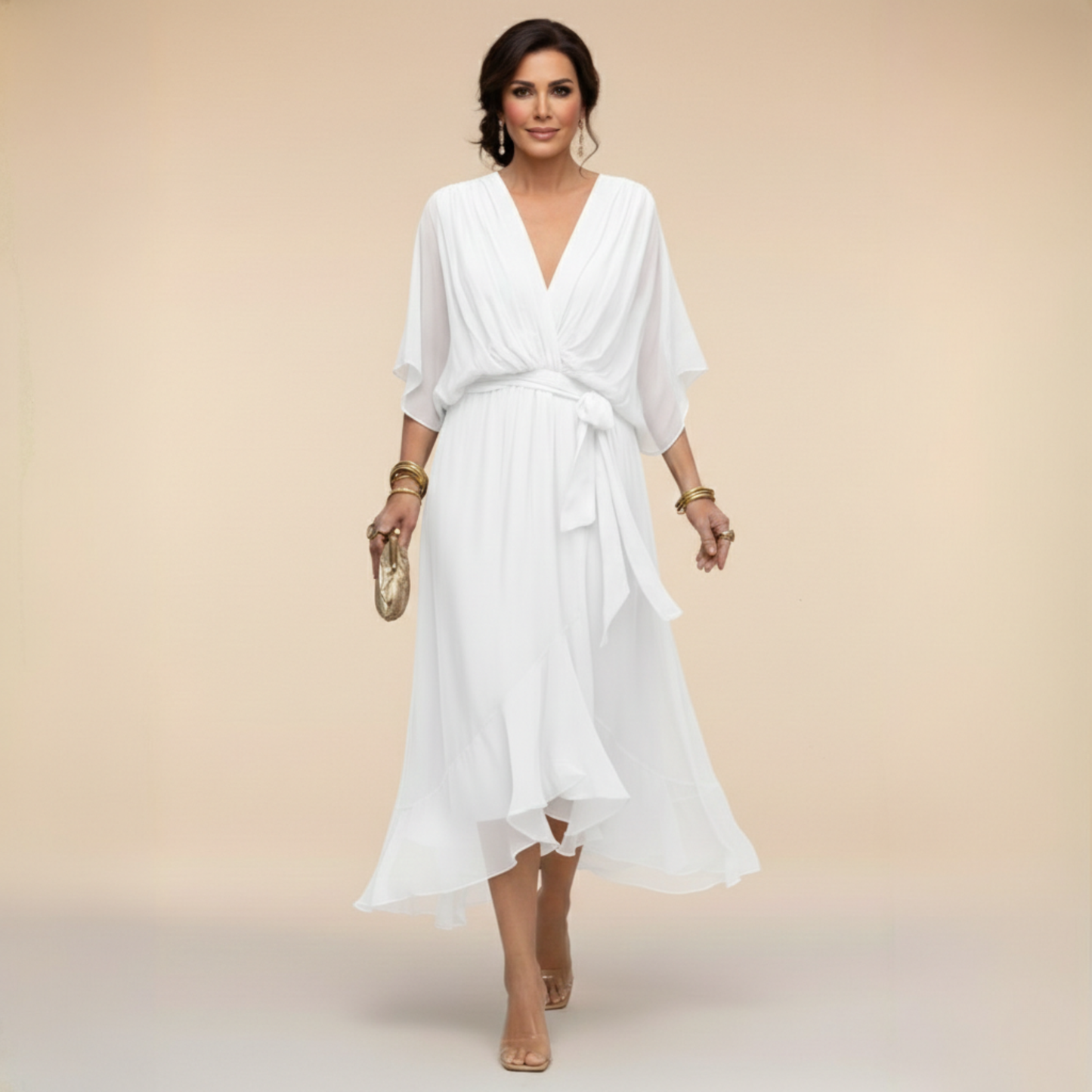 ESTÉFANI – Vestido Midi Fluido