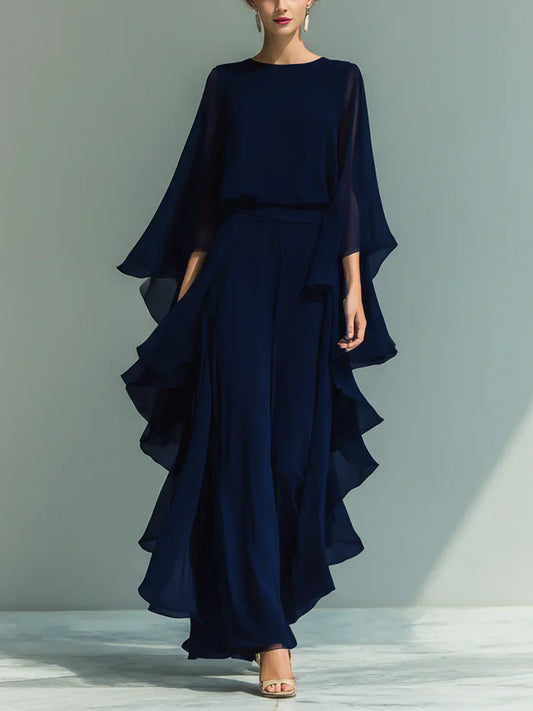 Aurora | Elegante conjunto de gasa con volantes