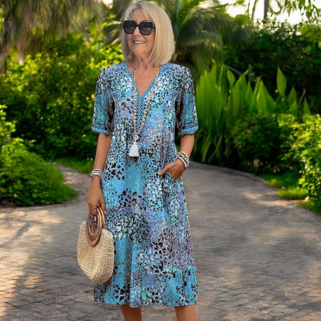 ISLA | VESTIDO MIDI ESTAMPADO