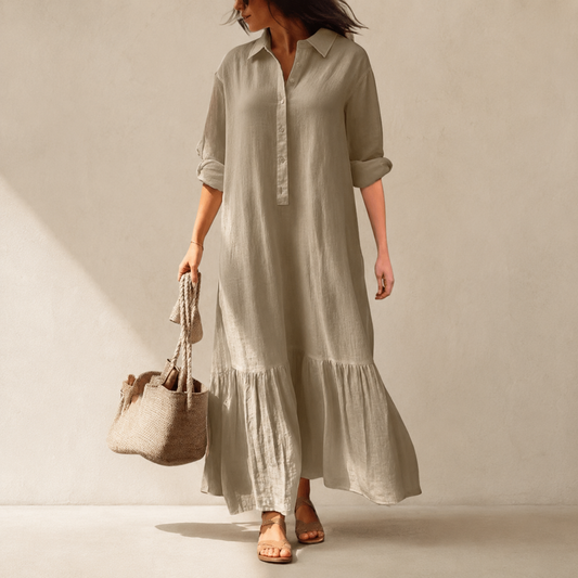 Vestido Noa | Elegancia Natural en Lino y Algodón
