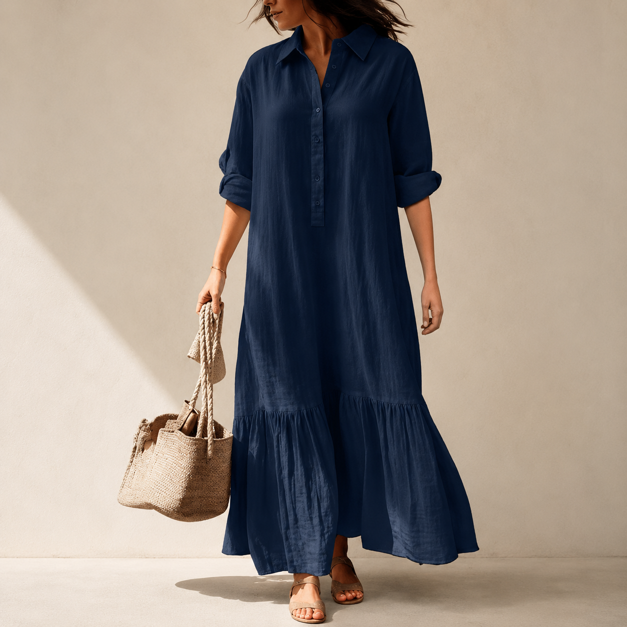 Vestido Noa | Elegancia Natural en Lino y Algodón
