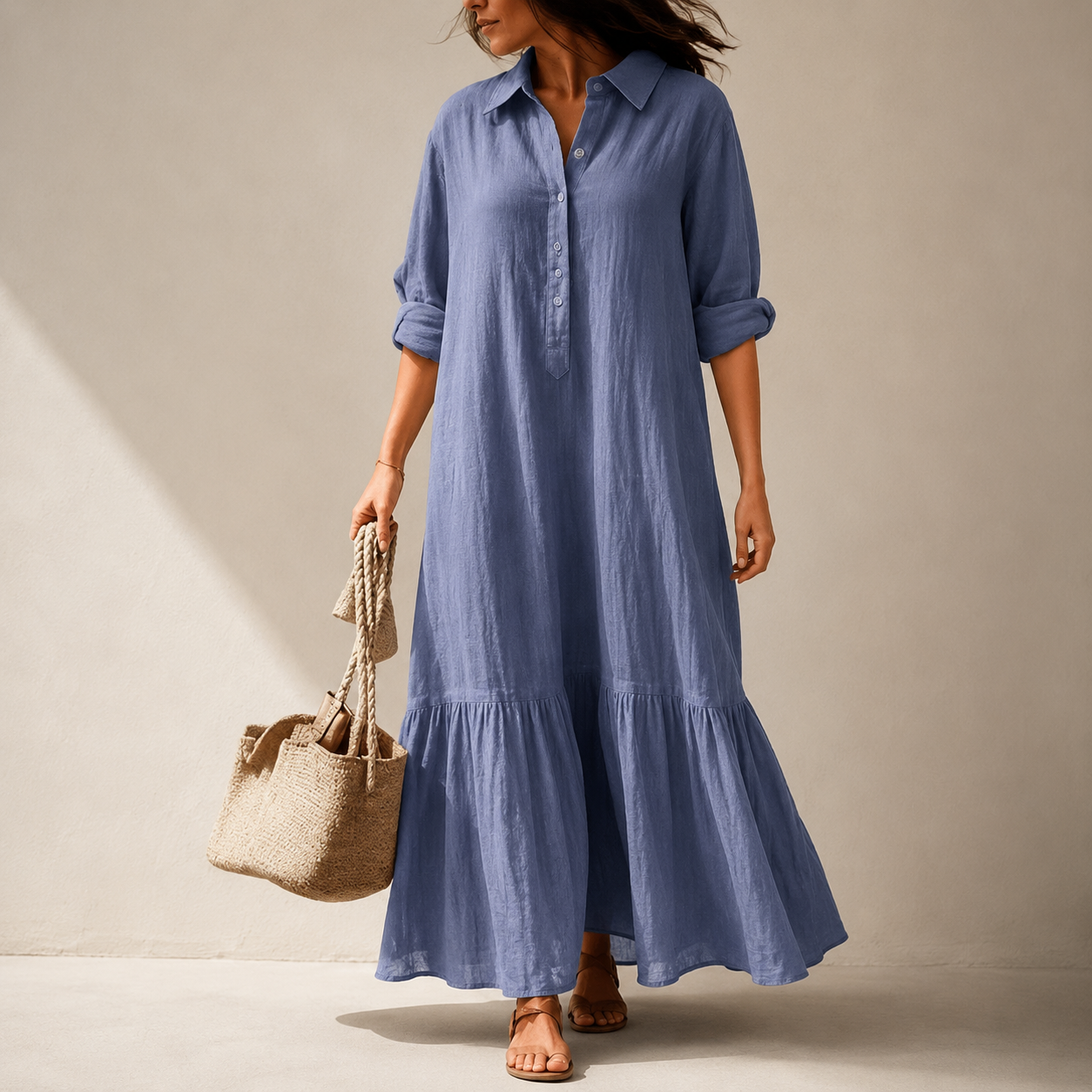 Vestido Noa | Elegancia Natural en Lino y Algodón