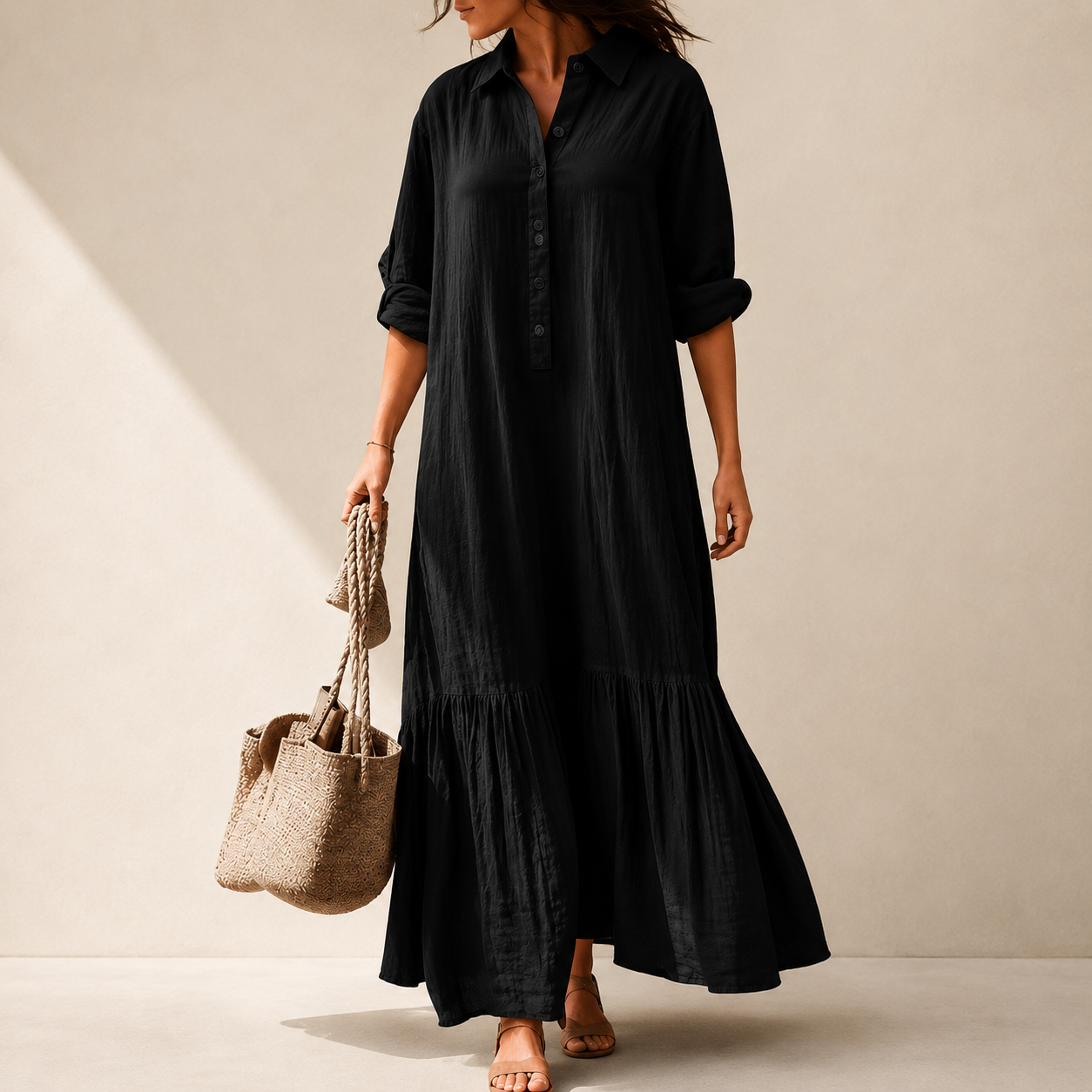 Vestido Noa | Elegancia Natural en Lino y Algodón