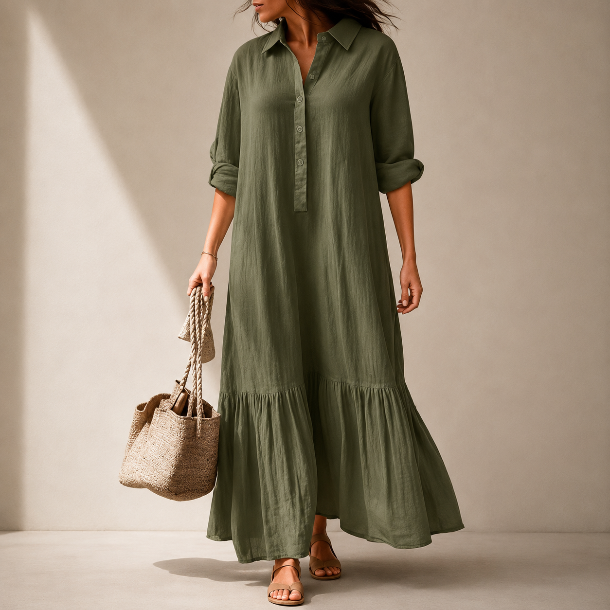 Vestido Noa | Elegancia Natural en Lino y Algodón