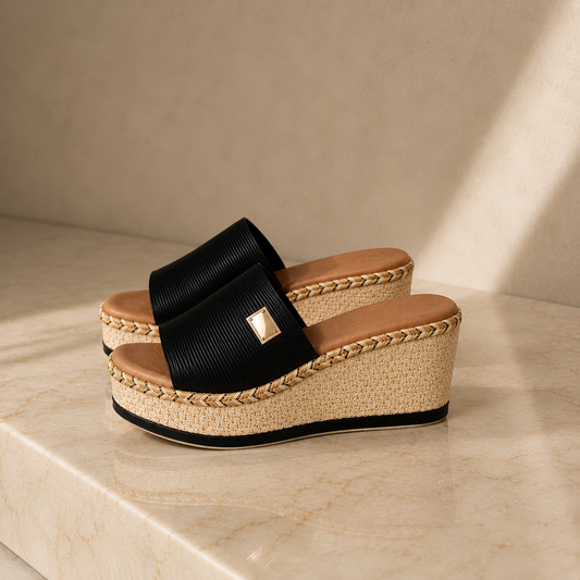 Sandalias Vega | Cuña de Esparto con Altura y Máxima Comodidad