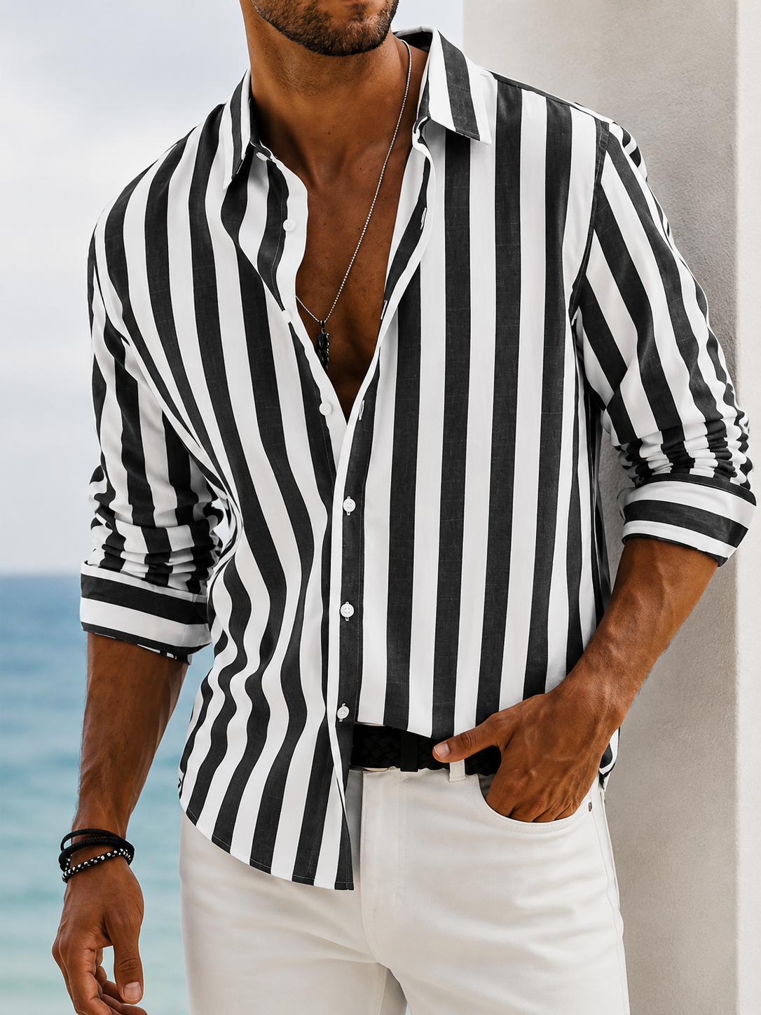 Mateo™ | Camisa ligera de rayas para verano