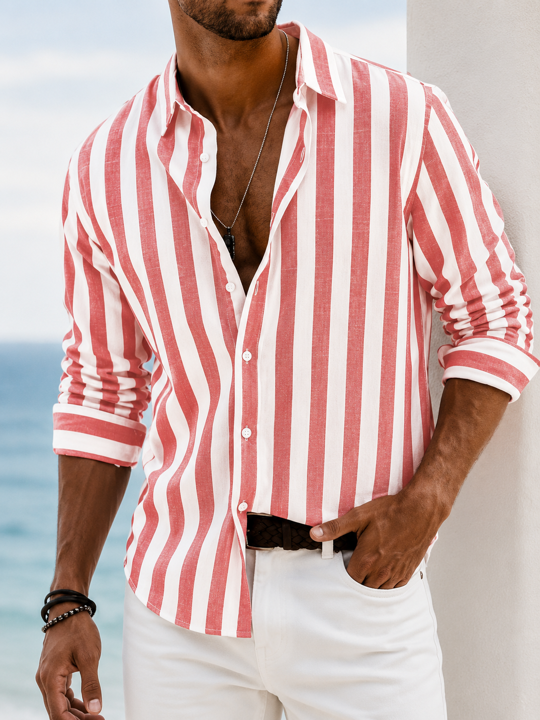 Mateo™ | Camisa ligera de rayas para verano