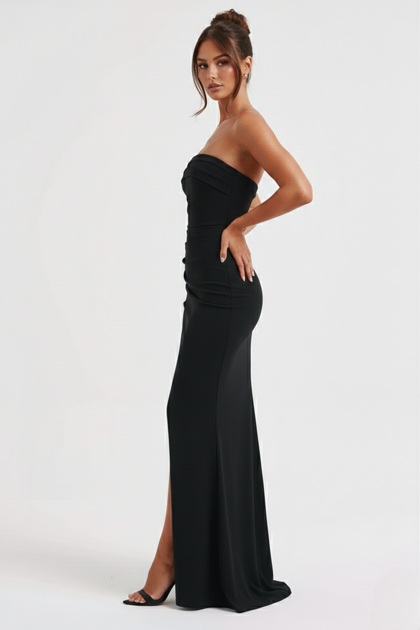 Sofia - Vestido Largo Negro Glamour