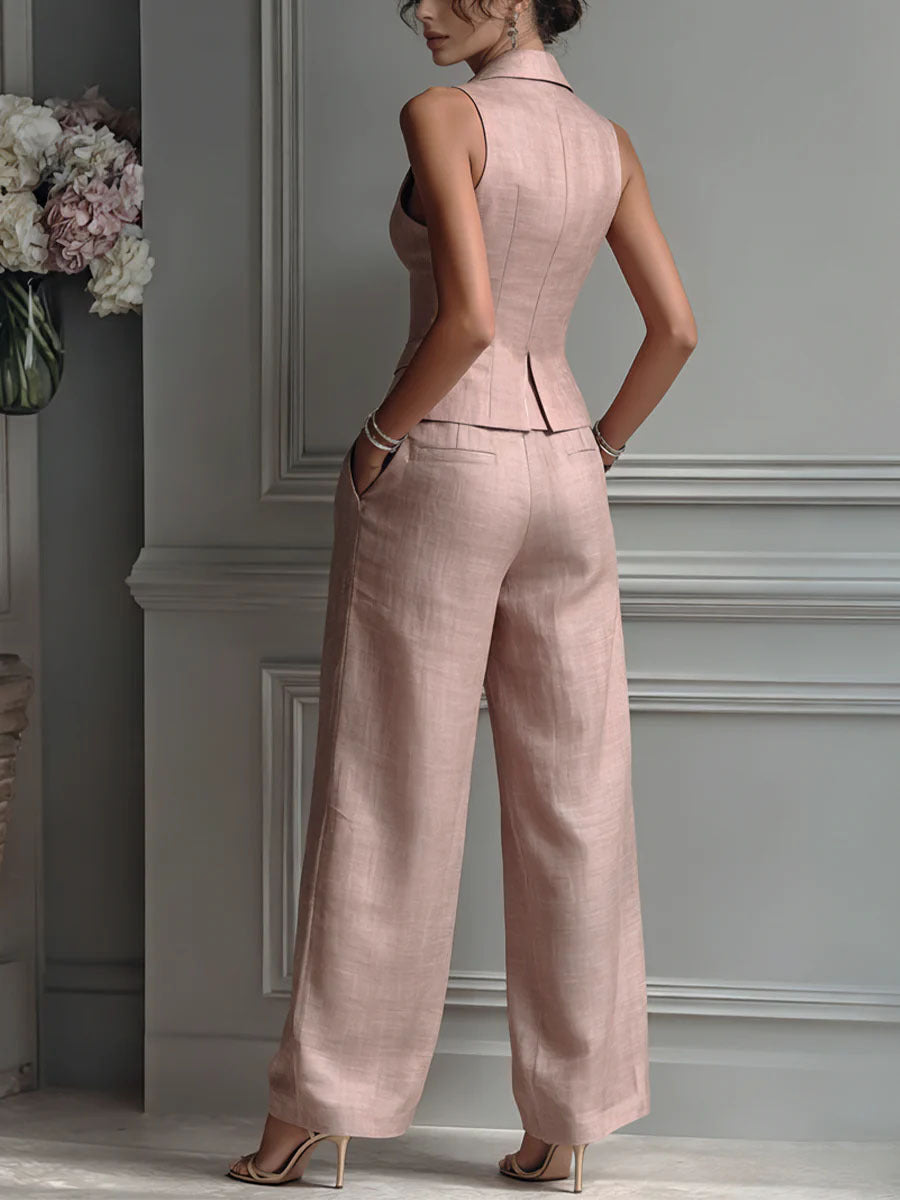 Mayra™|Conjunto de dos piezas con escote en V y botones