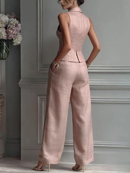 Mayra™|Conjunto de dos piezas con escote en V y botones