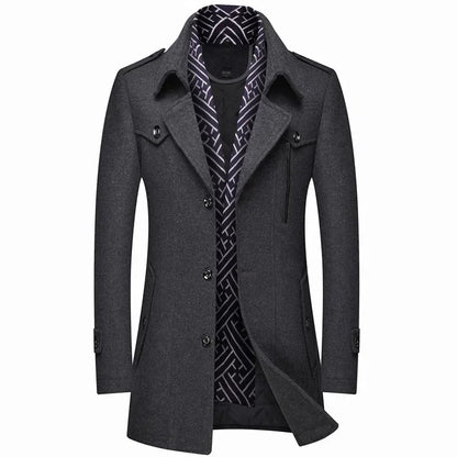 Montague | Abrigo de Invierno de Lana Para Hombre