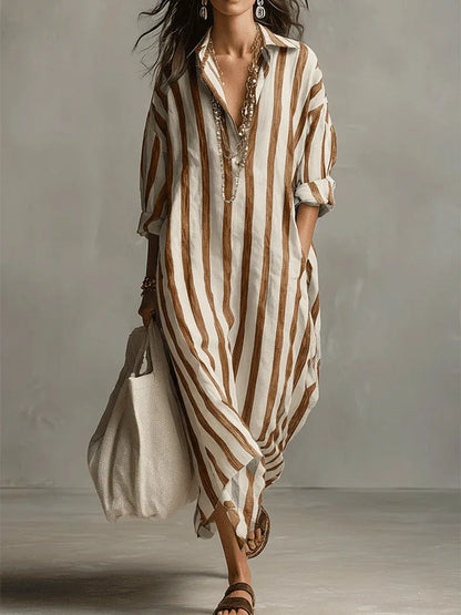 Pepa™ | Vestido camisero largo