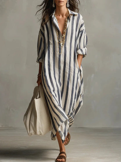 Pepa™ | Vestido camisero largo