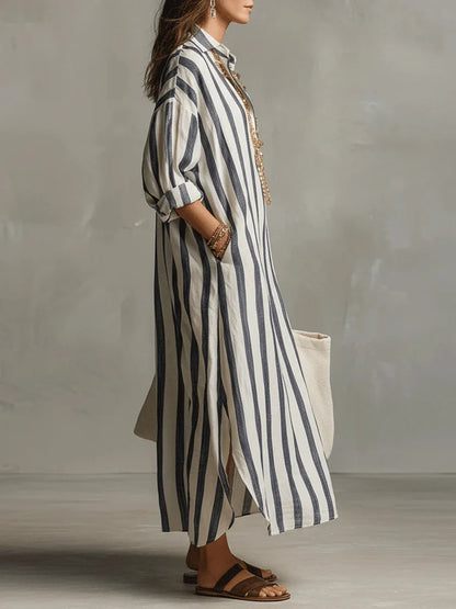 Pepa™ | Vestido camisero largo