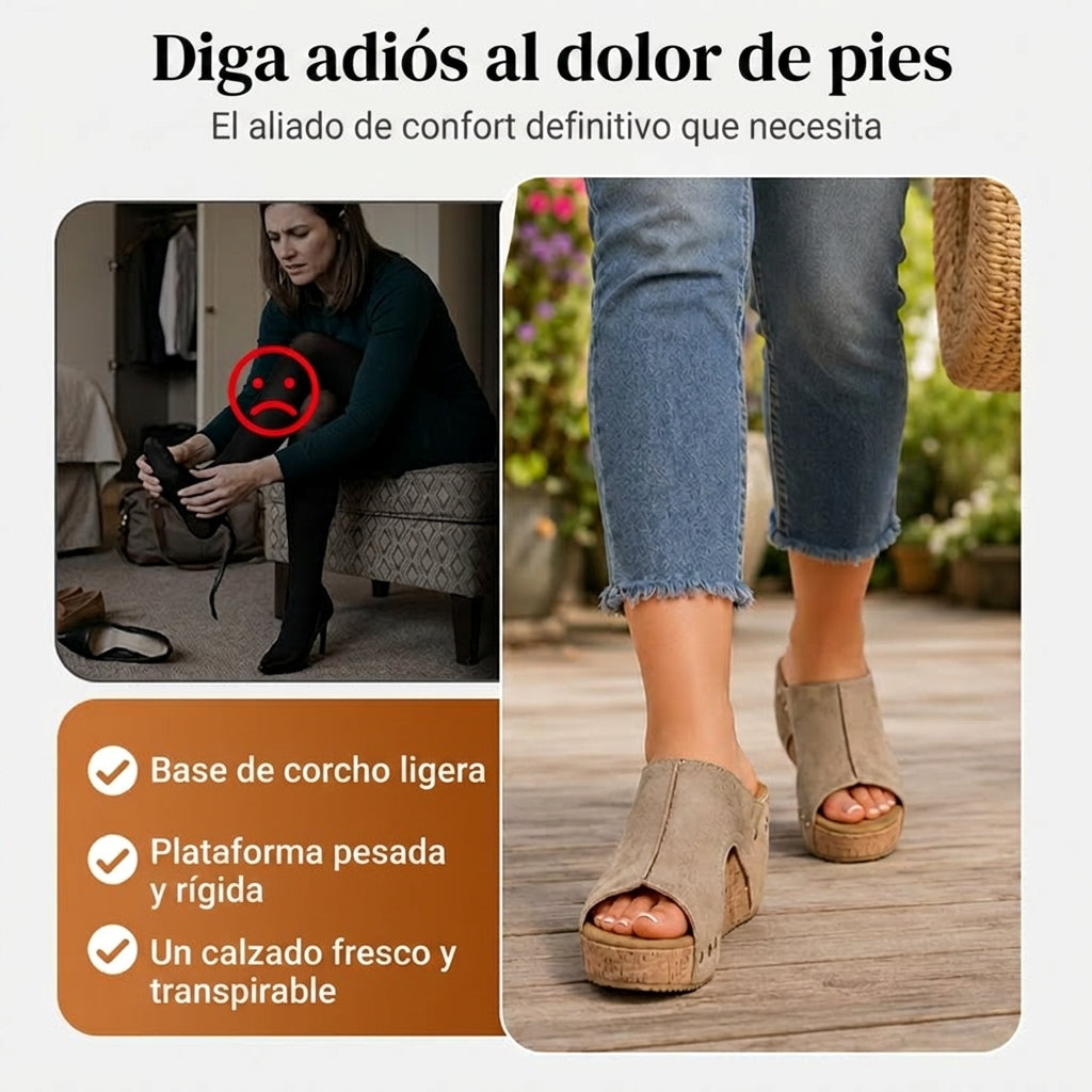 Anna | Sandalias de cuña con soporte ortopédico