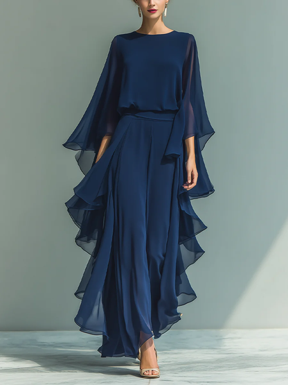 Aurora | Elegante conjunto de gasa con volantes