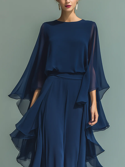 Aurora | Elegante conjunto de gasa con volantes
