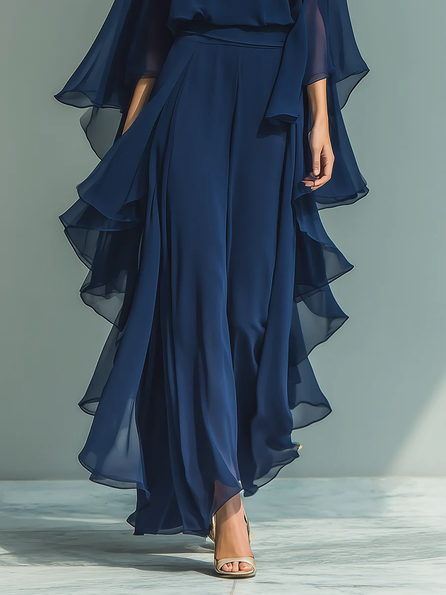 Aurora | Elegante conjunto de gasa con volantes