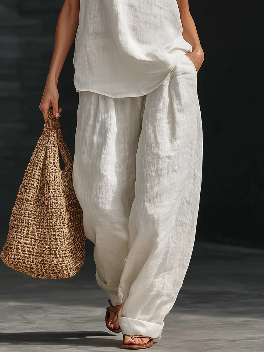 Zoë™ | Conjunto sin mangas con pantalones anchos