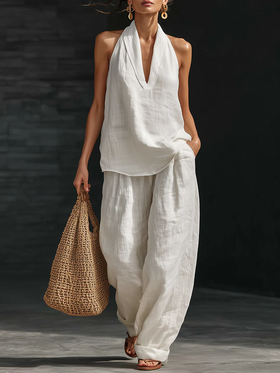 Zoë™ | Conjunto sin mangas con pantalones anchos