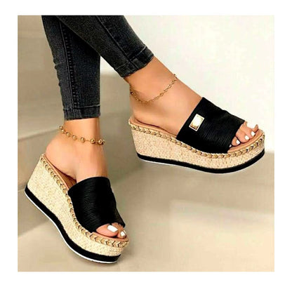 Sandalias Vega | Cuña de Esparto con Altura y Máxima Comodidad