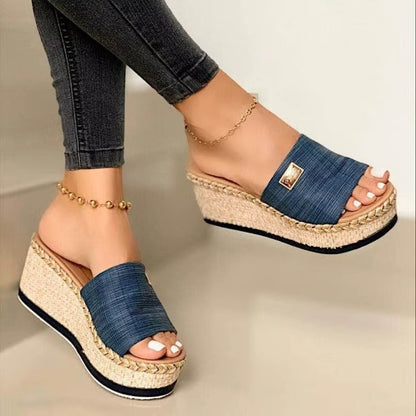 Sandalias Vega | Cuña de Esparto con Altura y Máxima Comodidad