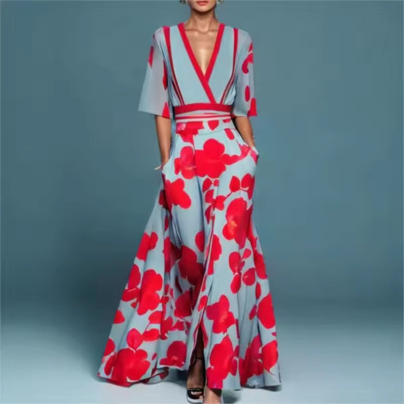 Vestidos elegantes para mujer | Escote en V y cintura marcada