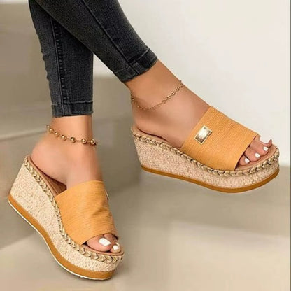 Sandalias Vega | Cuña de Esparto con Altura y Máxima Comodidad
