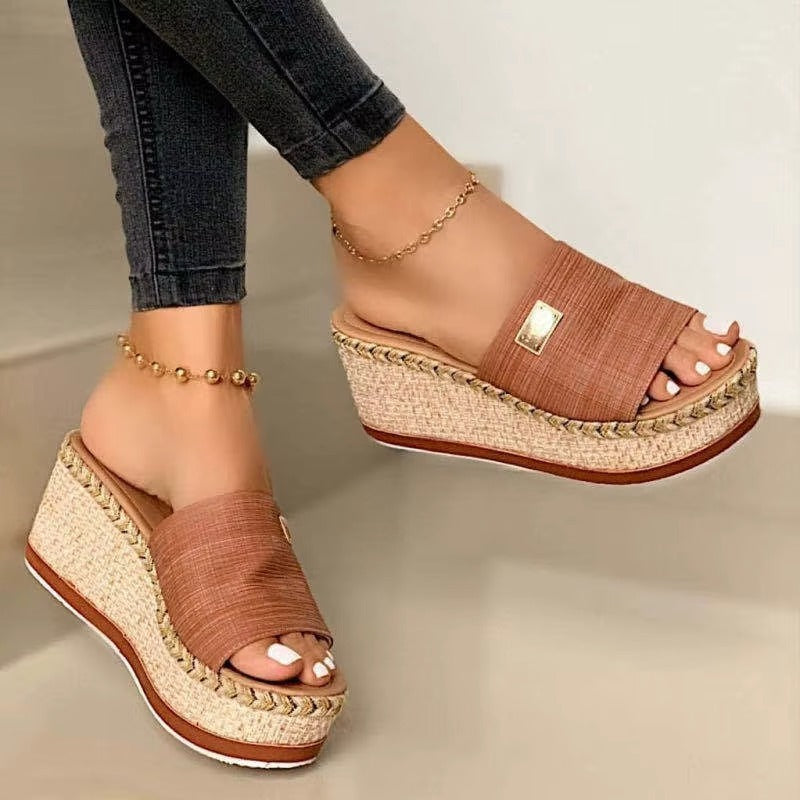 Sandalias Vega | Cuña de Esparto con Altura y Máxima Comodidad
