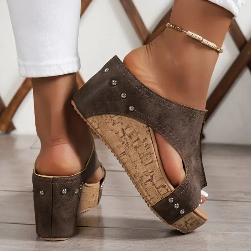 Anna | Sandalias de cuña con soporte ortopédico