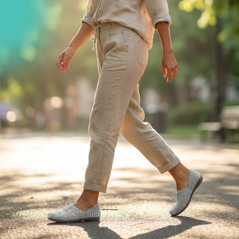 LOLA |👟Zapatos casuales de mujer de tejido transpirable✨ Tejido transpirable que mantiene los pies frescos y cómodos; suela flexible de PVC, ideal para largos paseos🚶