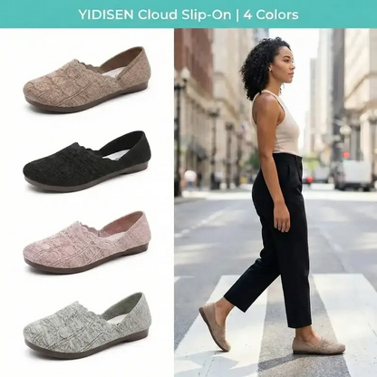 LOLA |👟Zapatos casuales de mujer de tejido transpirable✨ Tejido transpirable que mantiene los pies frescos y cómodos; suela flexible de PVC, ideal para largos paseos🚶